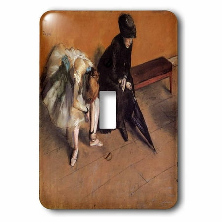 Degas Ballerina Paintings - 3dRose Edgar Degas Painting Of Ballerinas Waiting 1882, 2 Plug Outlet Cover