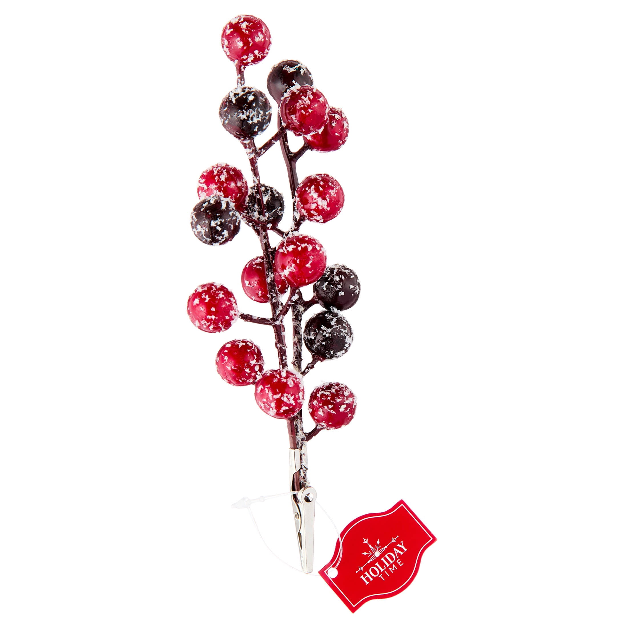 Red Frosted Berries Mini Christmas Clip Ornament, 6", by Holiday Time