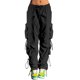 thumbnail image 1 of Gibobby Pantalones deportivos para mujer Pantalones cargo holgados para mujer, Retro, con múltiples bolsillos, con cordón, hebilla de nariz de cerdo(Negro,M), 1 of 5