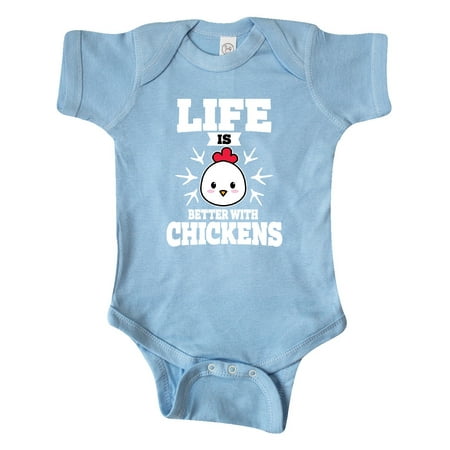 

Inktastic Life is Better with Chickens Gift Baby Boy or Baby Girl Bodysuit