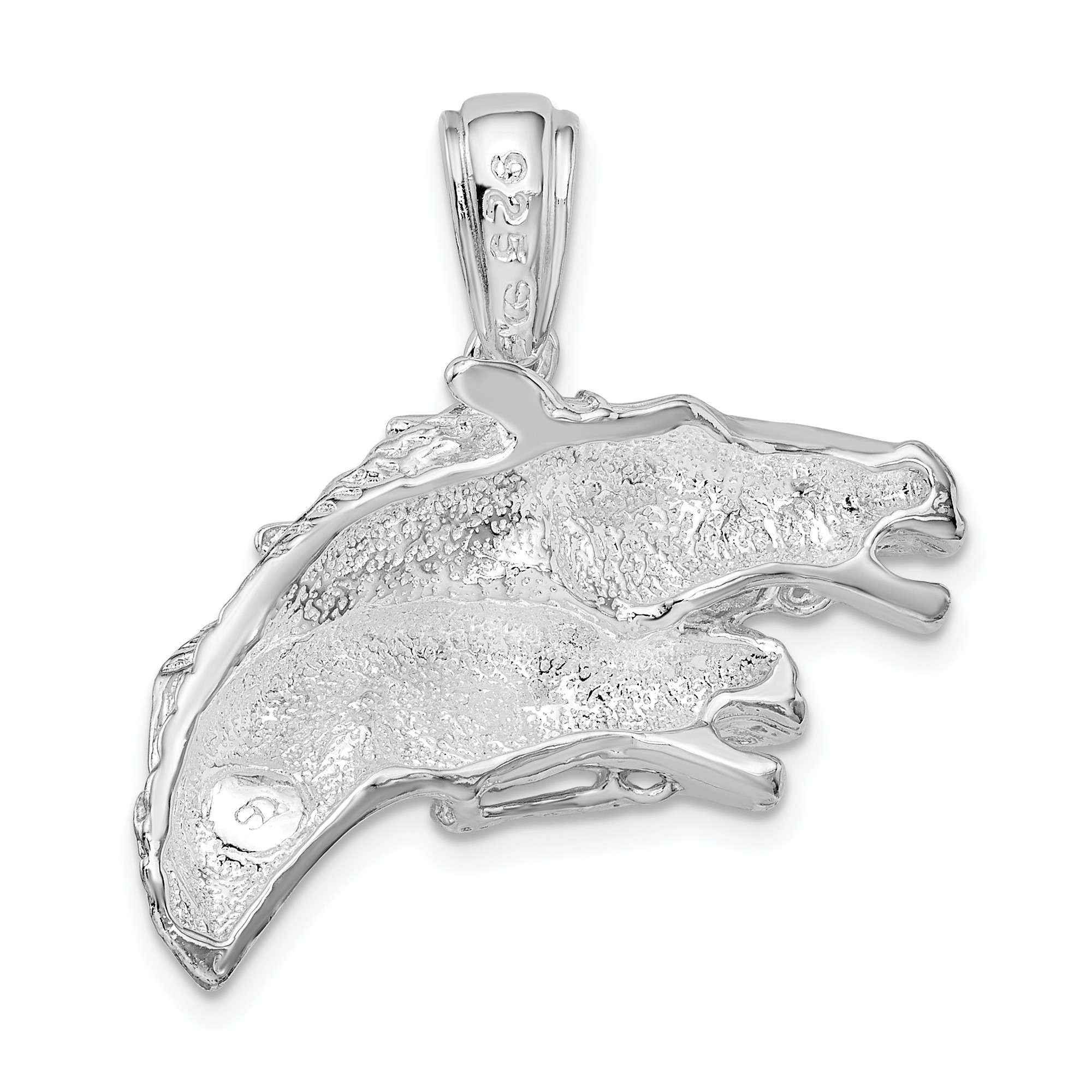 Sterling Silver Horse Pendant with Three Galloping Heads for Men and Women, Western Equestrian Necklace Charm Symbolizing Strength and Freedom