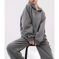 thumbnail image 3 of Womens Oversized Hoodies Long Sleeve Teenage Hoodie Unisex Casual Zip Up Sweatshirts for Youth, 3 of 6
