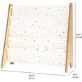thumbnail image 3 of 3 Sprouts Recycled Fabric Kids Book Rack Storage Bookshelf Organizer in Cream Terrazzo for Ages 3+, 3 of 6
