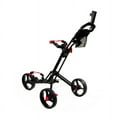 thumbnail image 3 of Biltek Premium 3-Wheel Golf Push Cart Trolley Black Umbrella Scorecard Holder, 3 of 9