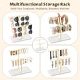thumbnail image 5 of Sunglass Organizer, 2-Tier Glasses Holder Stand for 16 Pairs of Eyewear, Sunglasses Display Rack with Wood Base for Nightstand, Desk, Dresser, Bedroom, 5 of 8