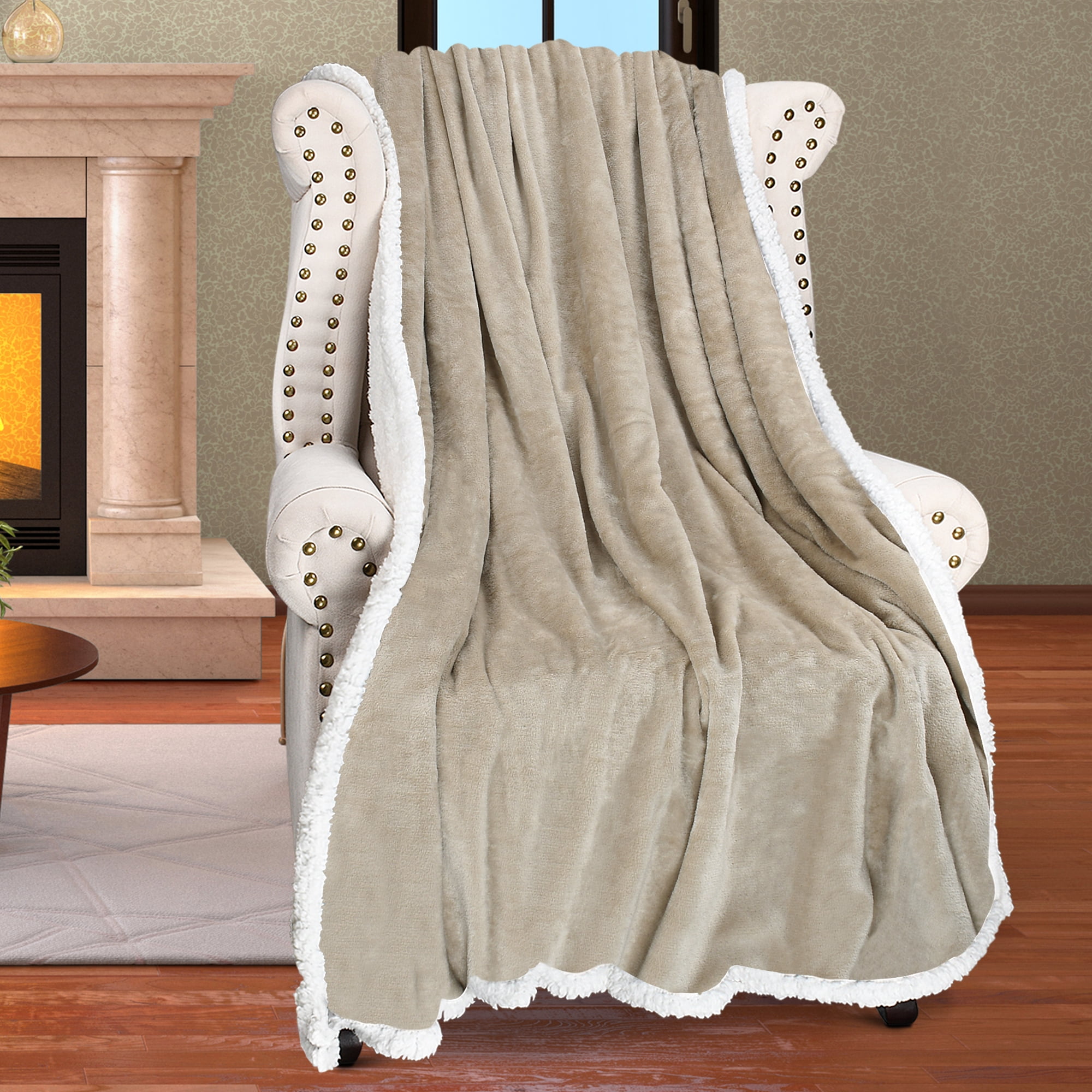 ROYAL BLUE Soft Fuzzy Warm Cozy Throw Blanket Flufy Sherpa Fleece Sofa Bed 50X60 