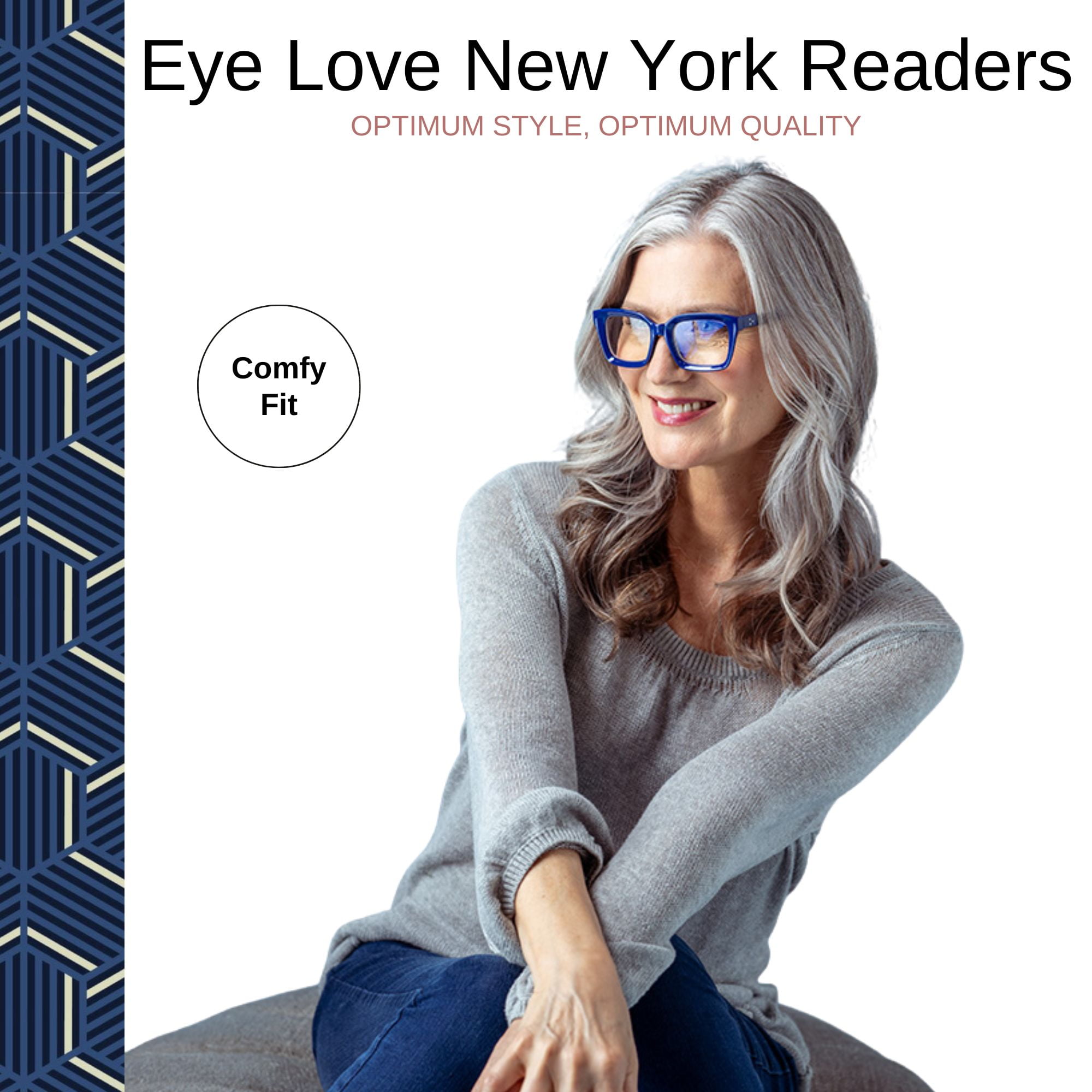 Optimum Optical Signature Blue Light Filtering Readers - Eye Love New York, +1.75