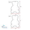 thumbnail image 5 of 25 Units Acrylic Keychains Bear 1/8" Thick – Clear or Solid Color – (Size 2.5") Made in USA, 5 of 5