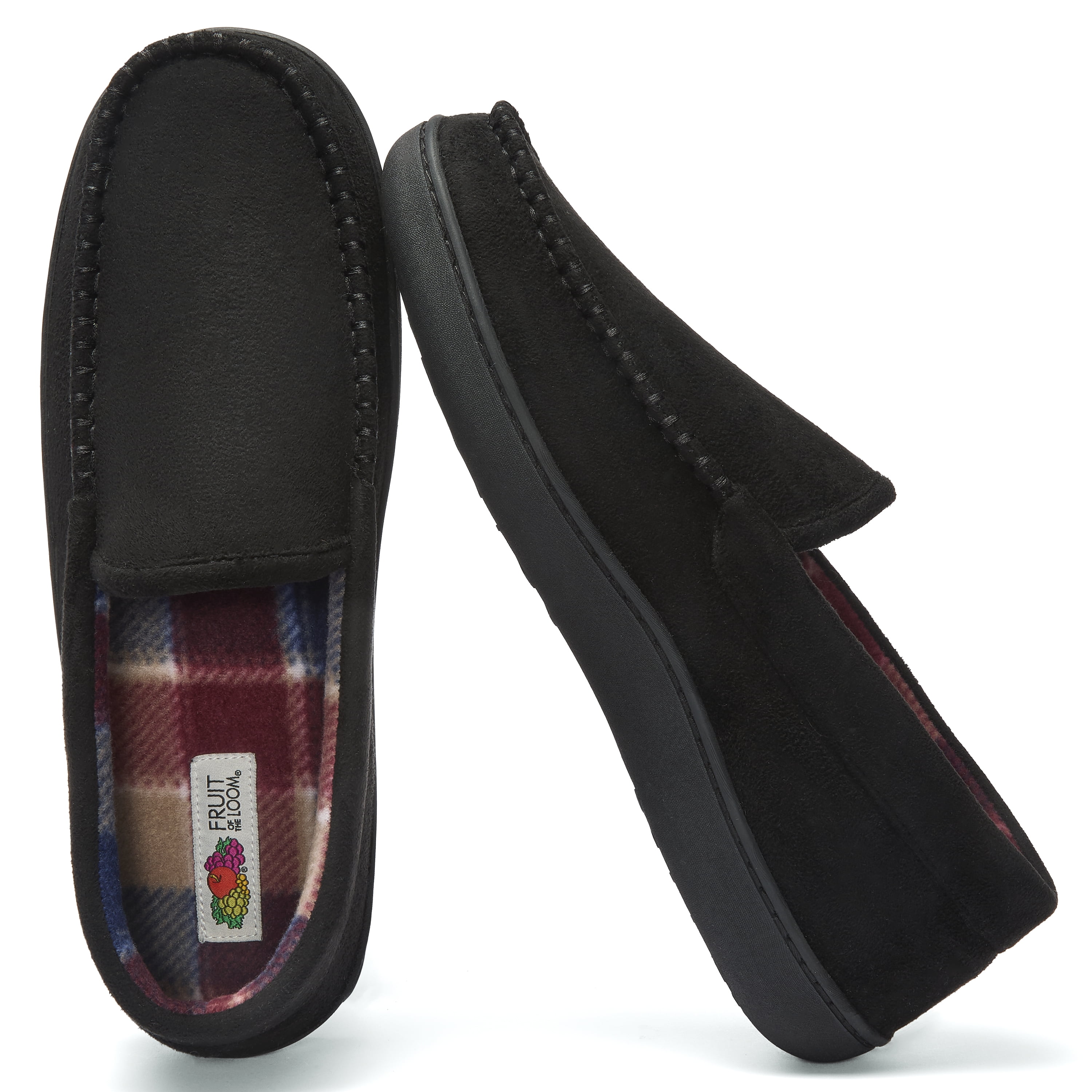 Dearfoams Cozy Comfort Men's Jason Microsuede Moccasin Slippers