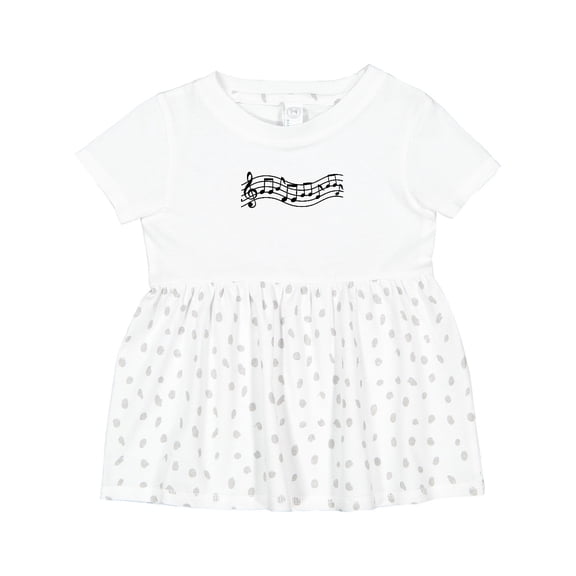 Inktastic Music Staff Musical Girls Baby Dress