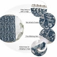 thumbnail image 6 of Dandelion Waterproof Fabric Shower Curtain,Navy Blue Flowers Modern Minimalist Spring Waterproof Fabric Shower Curtain for Bathroom Curtains Bathtubs Shower Curtains with 12 Hooks Extra Long 72x96, 6 of 8