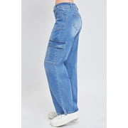 Womens Cargo Jeans with Bungee Hem