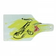 thumbnail image 1 of Jazz Music Cutting Board, Saxophone Color Paint Splash Background Design Illustration, Decorative Tempered Glass Cutting and Serving Board, Wine Bottle Shape, Yellow Black, by Ambesonne, 1 of 1