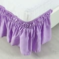15 inch Wrap Around Bed Skirt for Queen Size Bed, Light Purple