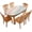 Peach Grey Marble Oval Fitted Tablecloths, variant on Marble Elastic Edged Oval Table Cloths, Peach Grey Onyx Stone Polyester Wrinkle Resistant Fitted Table Cover, for Indoor Holiday Family Banquet and Outdoor Patio Use, Fits 48" x 68" table, Pink