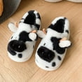 thumbnail image 5 of QQAMB Cartoon Cow Cotton Slippers,Cute Cozy Fuzzy Animal Slippers For Women Men,Winter Warm Plush Comfy Indoor Outdoor Slippers, 5 of 5