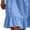 Blue, variant on Sleeveless V Neck Drawstring Waist Midi Dress Ladies Casual Ruffle Hem Summer Sundress for Women