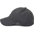 thumbnail image 4 of Gorra de verano para hombre, gorra deportiva híbrida gris oscuro, gorra con cola de caballo con protección UV, adecuada para correr, golf, ciclismo y senderismo (circunferencia de la cabeza: 57-58 cm), 4 of 4