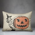 thumbnail image 3 of Creative Products Vintage Witch and Pumpkins 14x20 Spun Poly Pillow, 3 of 3