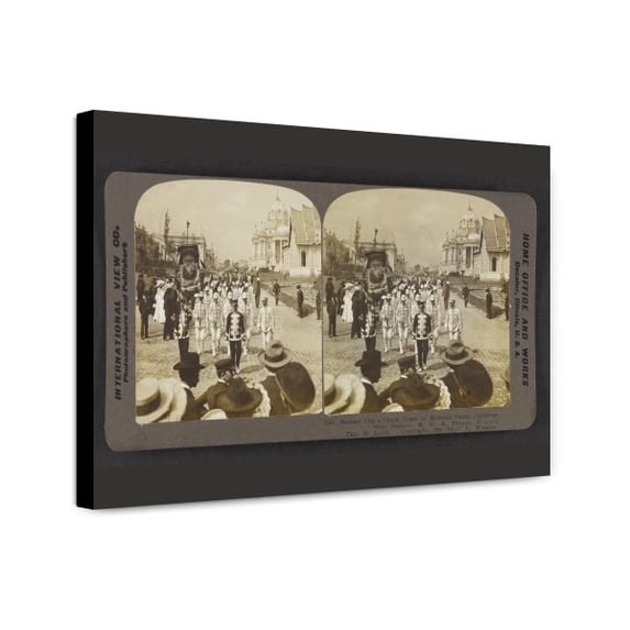 Canvas Print: Kansas City's Crack Team Of Midland Camp Carrying State Banner, M