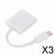 thumbnail image 1 of 3x Lector de Tarjetas a de Portátil Cable de Datos OTG para Teléfonos con Tableta Notebook , Plug 3 piezas, 1 of 6