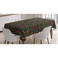 thumbnail image 1 of Ambesonne Ethnic Tablecloth Rectangular Table Cover, Geometric Aztec Ornaments, 52"x70", Multicolor, 1 of 4