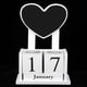 thumbnail image 4 of Calendario manual, calendario manual en forma de corazón, adornos, calendario de escritorio, calendario de escritorio, instalación sin esfuerzo, 4 of 8