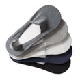 thumbnail image 2 of 5 Pairs Low-cut Liners Socks Non Cotton Boat Hidden Invisible Socks for Men (Black + White + Dark Blue + Light Gray + Dark Gray), 2 of 6