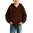 thumbnail image 2 of Yutgune Boys Zip Up Hoodie Jacket, Full Zip Long Sleeve Hooded Sweatshirt with Pocket, Casual Fall Outerwear, 2 of 9