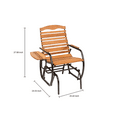 thumbnail image 6 of Country Garden Hardwood Glider Chair with Tray in Bronze Frame, 6 of 7
