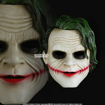 Halloween Resin Joker Mask Adult Costume Party Props Realistic Movie