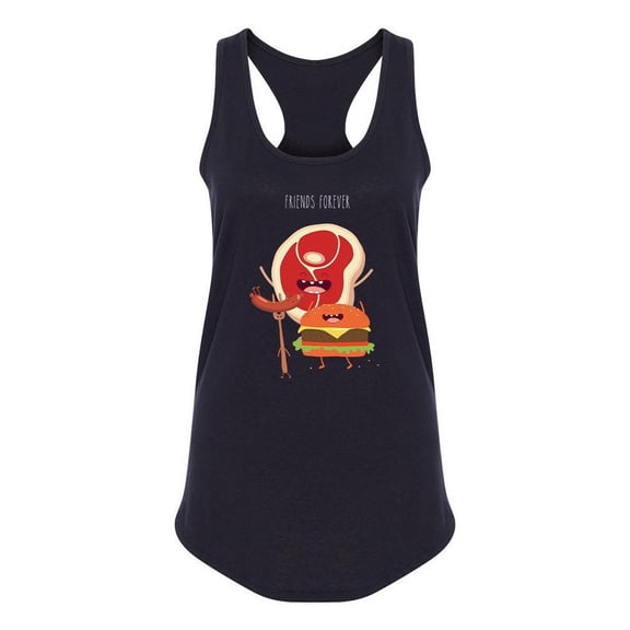 Fast Food Friends Racerback Tank Women -Image by Shutterstock, Female XX-Large