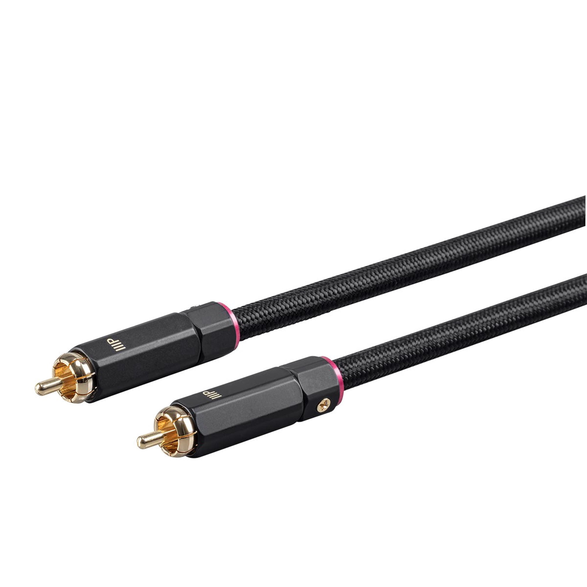 Monoprice Digital Coaxial Audio/Video Cable - 3 Feet - Black | RCA Subwoofer CL2 Rated, RG-6/U 75-ohm - Onix Series