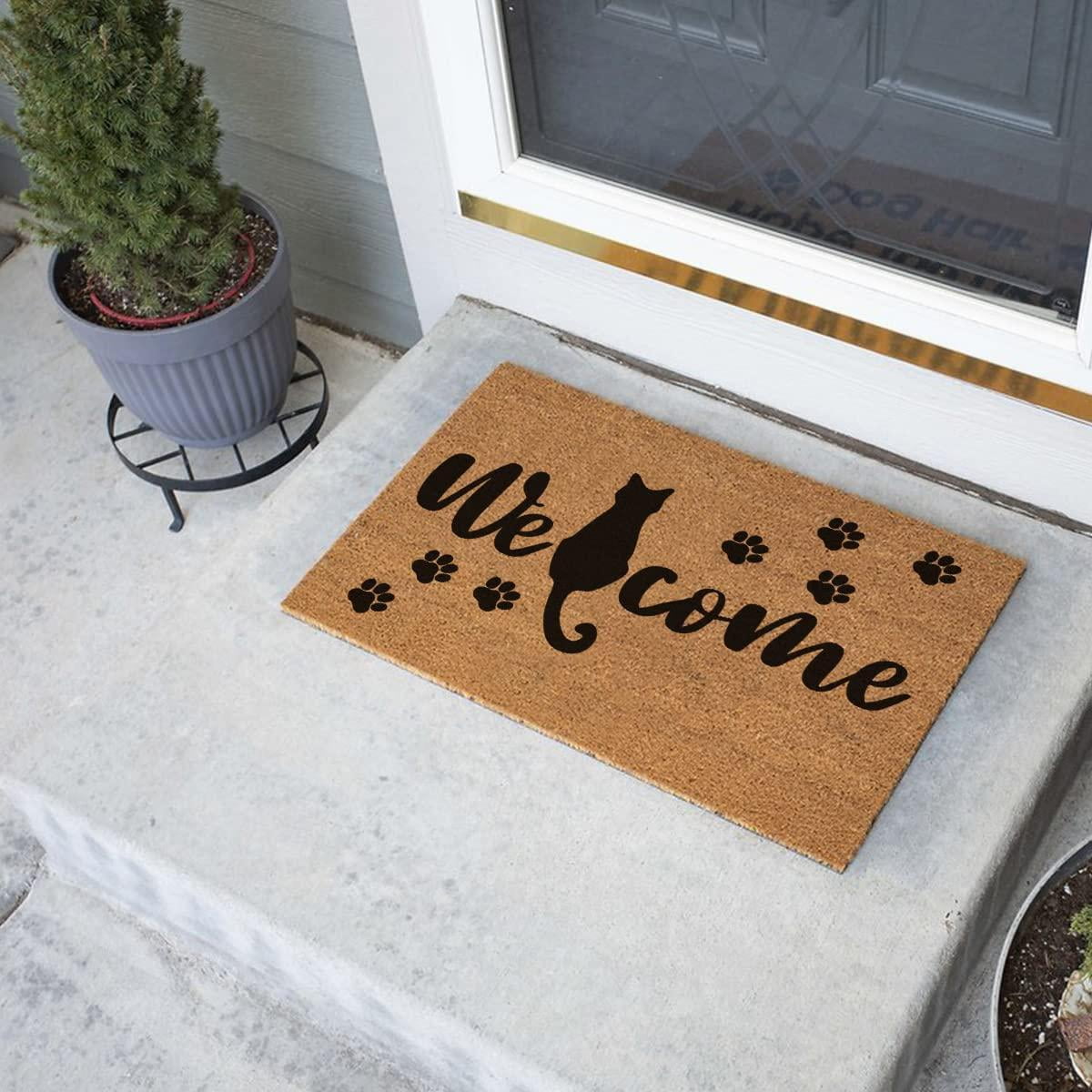 Funny Doormat, Eyes Welcome Mat, Cute Door Mat, Modern Welcome Mat, Simple Doormat  Outdoor, Front Porch Decor, New Home Gift Man, Coir Mat 