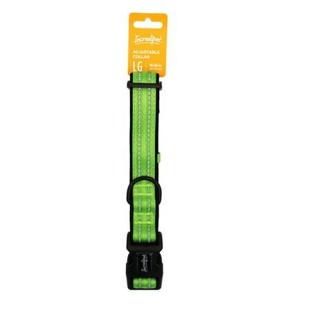 Incredipet Adjustable Green Dog Collar for Large Dogs