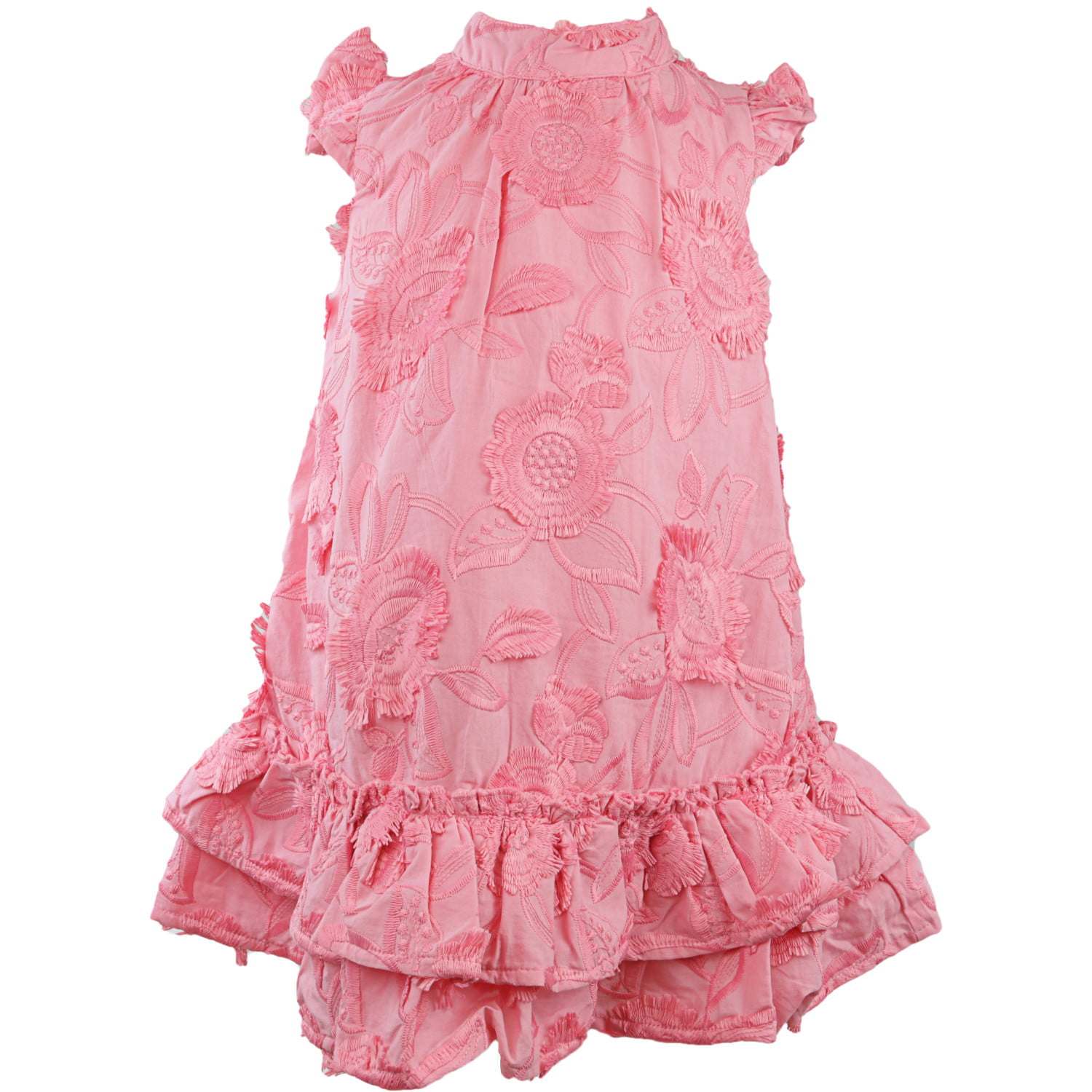 Janie and Jack - Janie And Jack Pink Embroidered Floral Tiered Dress ...