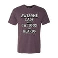 thumbnail image 2 of Wild Bobby, Awesome Dads Tattoos and Beards, Father's Day, Men Premium Tri Blend Tee, Vintage Purple, Medium, 2 of 3