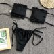 thumbnail image 3 of Gibobby Traje de Baño Sexy Bikini Traje de baño de mujer Ropa de playa Traje de baño Fruncido Acolchado Hollow Push-Up Conjunto de bikini sexy Trajes de (Negro,G), 3 of 5