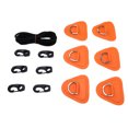 thumbnail image 1 of Stainless Steel D Ring Patch Kit, Triangular D Rings PVC Patch with Elastic Cord Hooks, Deck Rigging Kit for Inflatable Boat Kayak Dinghy SUP Surfboard Paddleboard, 1 of 7