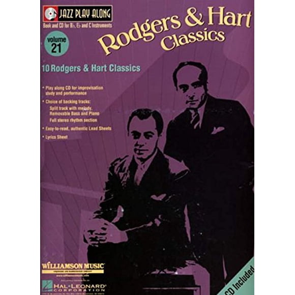 Rodgers and Hart Classics: Jazz Play-Along Volume 21 (Jazz Play Along Ser)