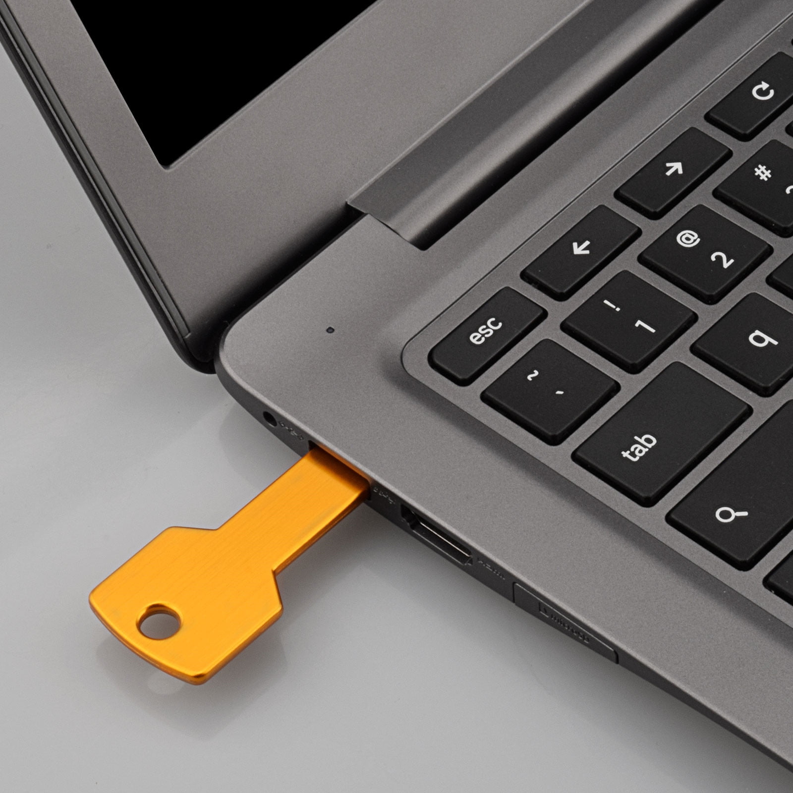 USB Flash Drive,5 Pack/2G Topesel Key Shape Metal Thumb Drive-Black/Pink/Green/Gold/Blue