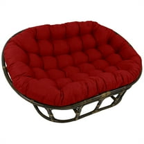 International Caravan Rattan Double Papasan Chair with Outdoor Cushion