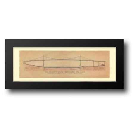 St. Johns Bridge 42x17 Framed Art Print by Holmes, Craig