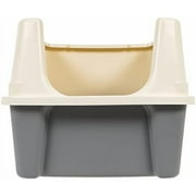 Large Cat Litter Box with High Sides, Open Top for Easy Access, Includes Scoop with Storage, 19