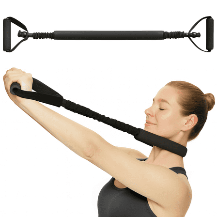 Neck Stretcher & Traction Device for Pain Relief, 30-35lbs Cervical Collar Exerciser with Wider Padding for Spine Alignment & Posture Correction, Portable Neck Relaxer (Black)