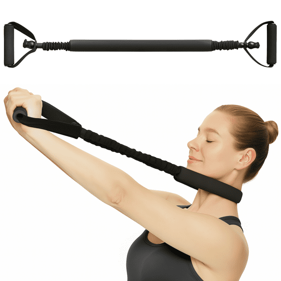 Neck Stretcher & Traction Device for Pain Relief, 30-35lbs Cervical Collar Exerciser with Wider Padding for Spine Alignment & Posture Correction, Portable Neck Relaxer (Black)