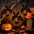 thumbnail image 5 of 5.9 Inch Bat Pendant Lampshade, Black Plastic Halloween Light Cover, Soft Diffusing Eye-Friendly Glow, Spooky Party Wall Decoration For Indoor Living Room Porch, Durable Festive Lighting Accessory, 5 of 6