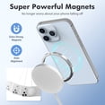 thumbnail image 6 of Magnetic Wireless Charger, 25W Fast Wireless Charger Compatible for iPhone 17/16/15/14/13/12,AirPods,Compact Portable Travel Friendly Pad (White), 6 of 9