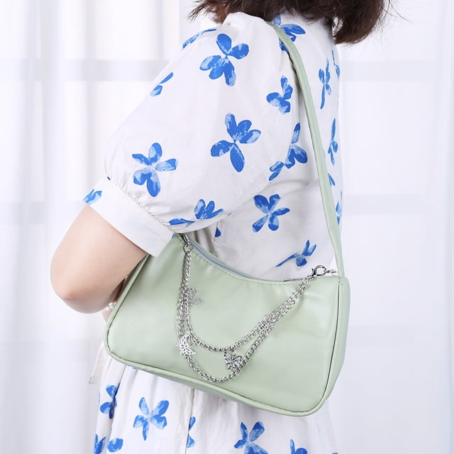 Moda mujer mariposa cadena PU axila bolso Casual pequeño bolso (verde) Tmvgtek Para estrenar