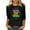 Black, variant on Fesfesfes Women Plus Size Shirts New Women's V-neck Slim Three Quarter Sleeve Digital Printed T-shirt Top T Shirts for Women M(US:6)